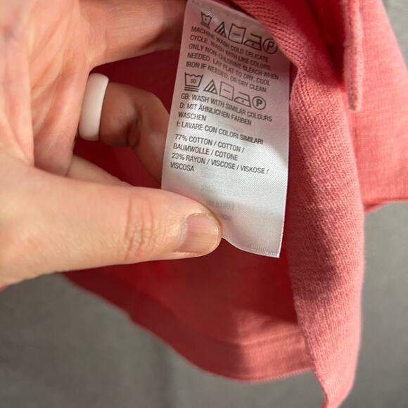 Isaac Mizrahi Live! Bridgehampton Button Front Sweat Lychee Pink, X-Large - Picture 9 of 10